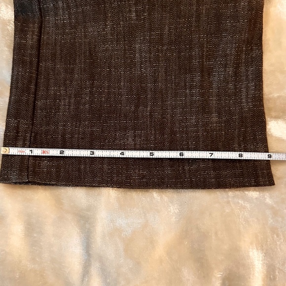 Linen Look Wide Leg Heavy Cotton Trousers Preppy Academia Office - Picture 14 of 14